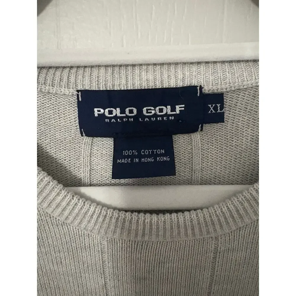 Ralph Lauren Polo Golf Canterbury Golf Club Long Sleeve Light Weight Sweater XL